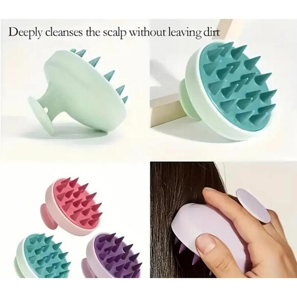 Silicon (Shampoo Brush)-(Scalp Massager)-(Pink)-(New)-$10.00 - Picture 5 of 6